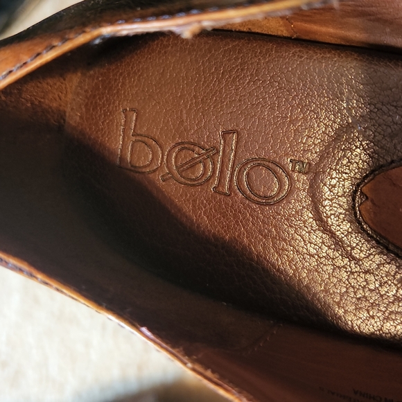 Antiqued Brown Tassel Heels - Picture 2 of 8